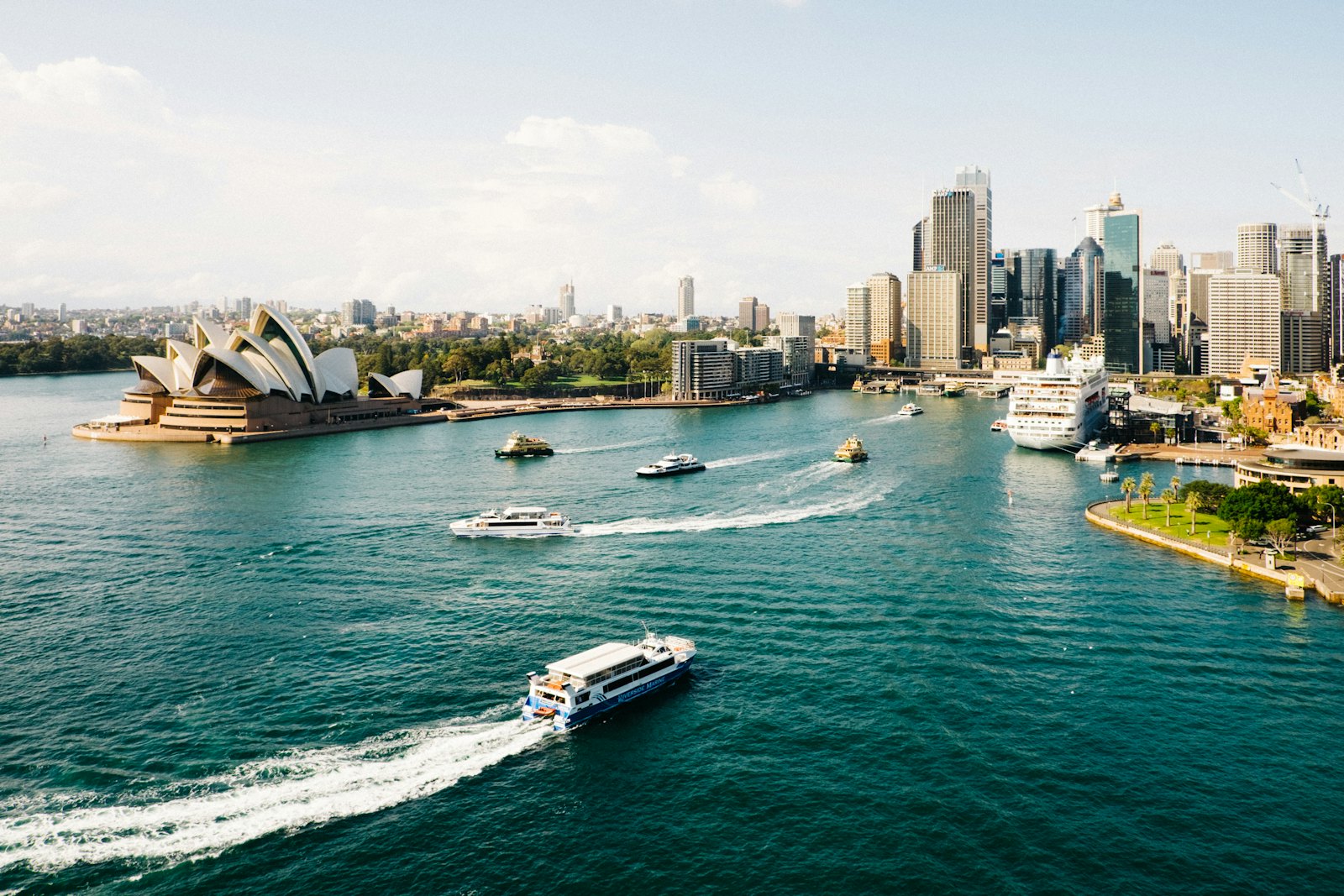 Sydney harbour at sunset