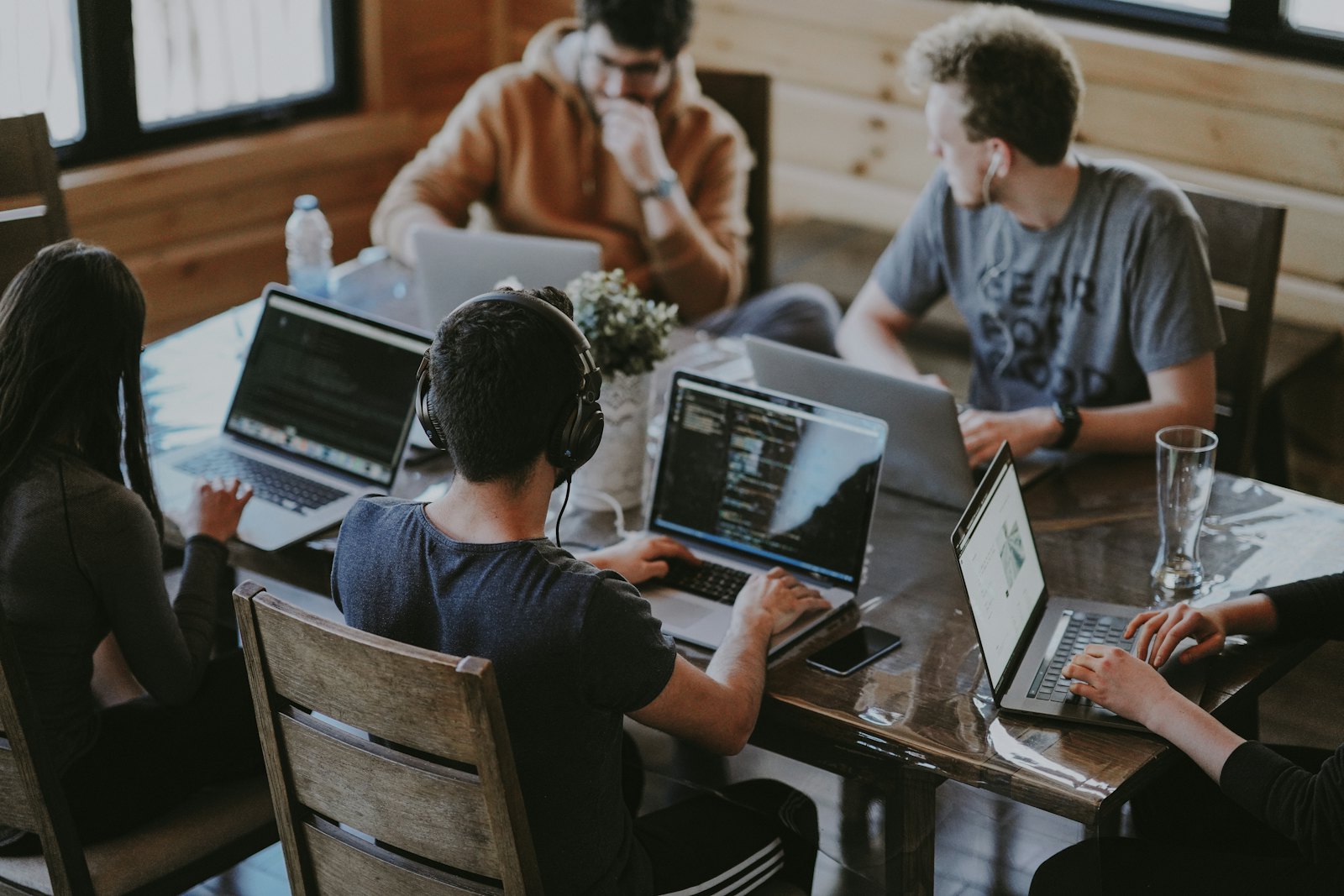 Senior engineering team in pair-programming